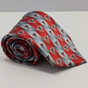 Atlanta Falcons NFL Silk Tie Red Gray Eagles Wings Officially Licensed 59x4 in